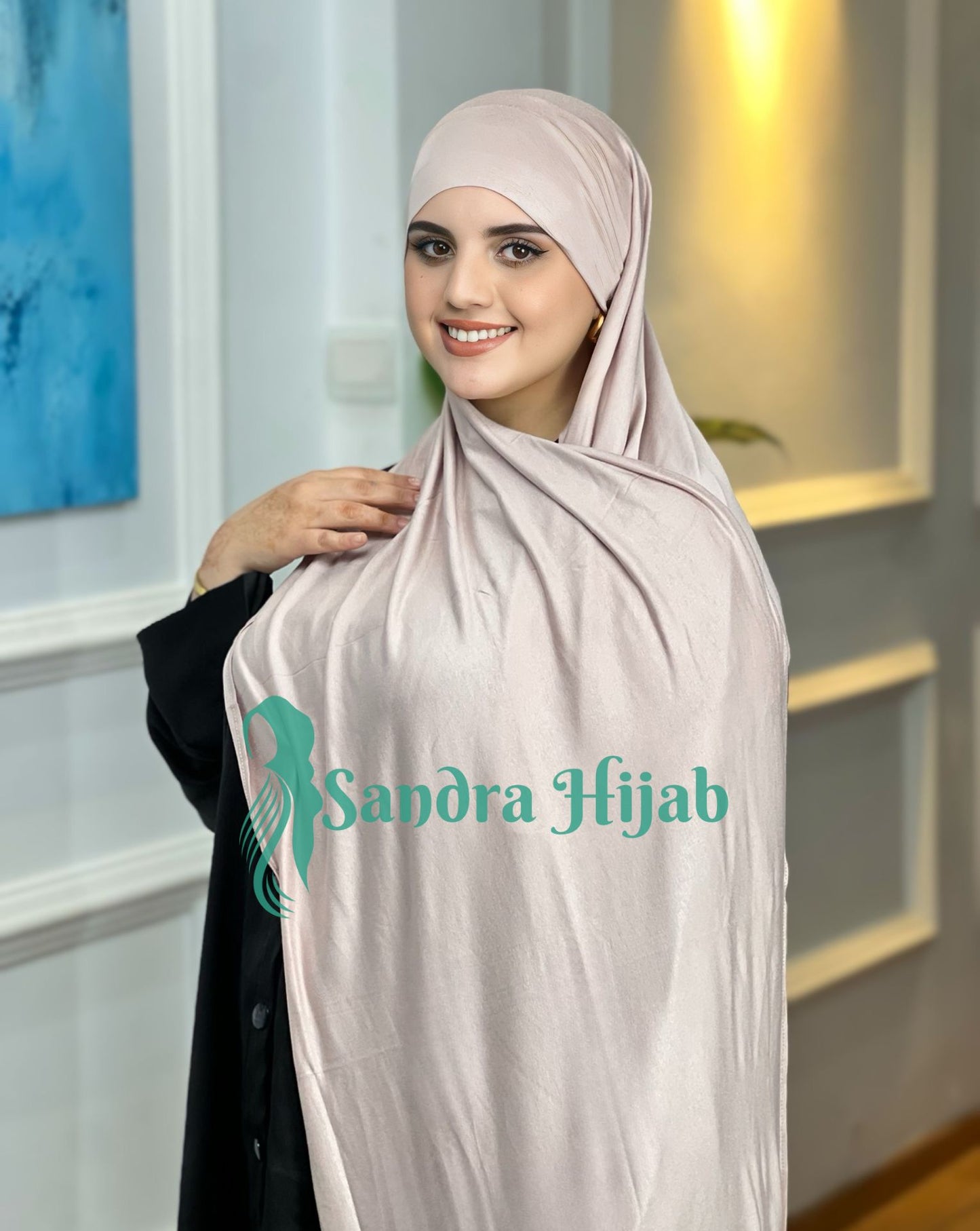 Lycra Tie Back - Beige Pink